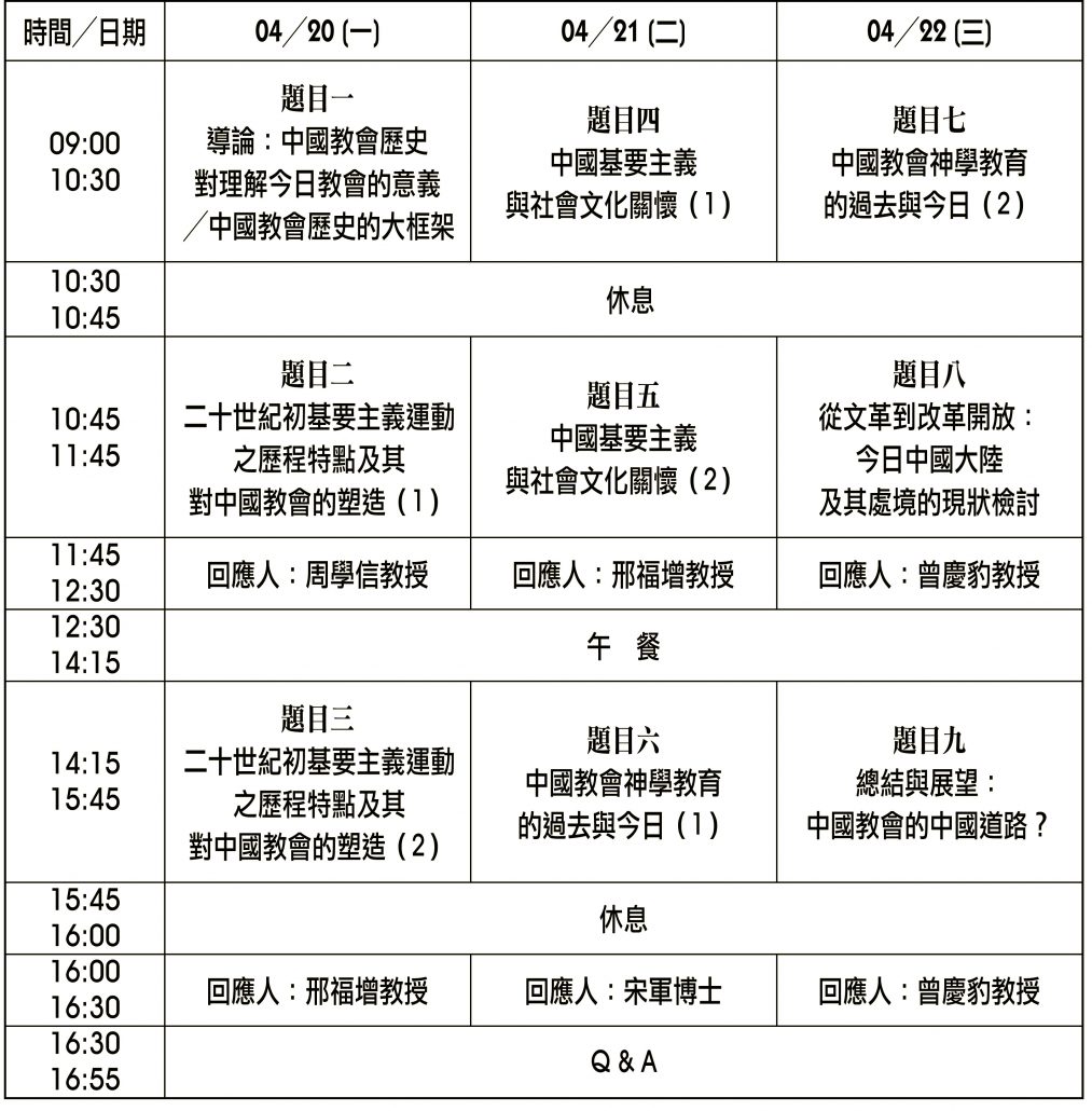 時間表